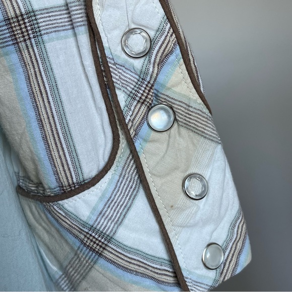 Re-Do handmade re-imagined button down. Whimsical, boho mashup of 2 shirts, S - Picture 10 of 10